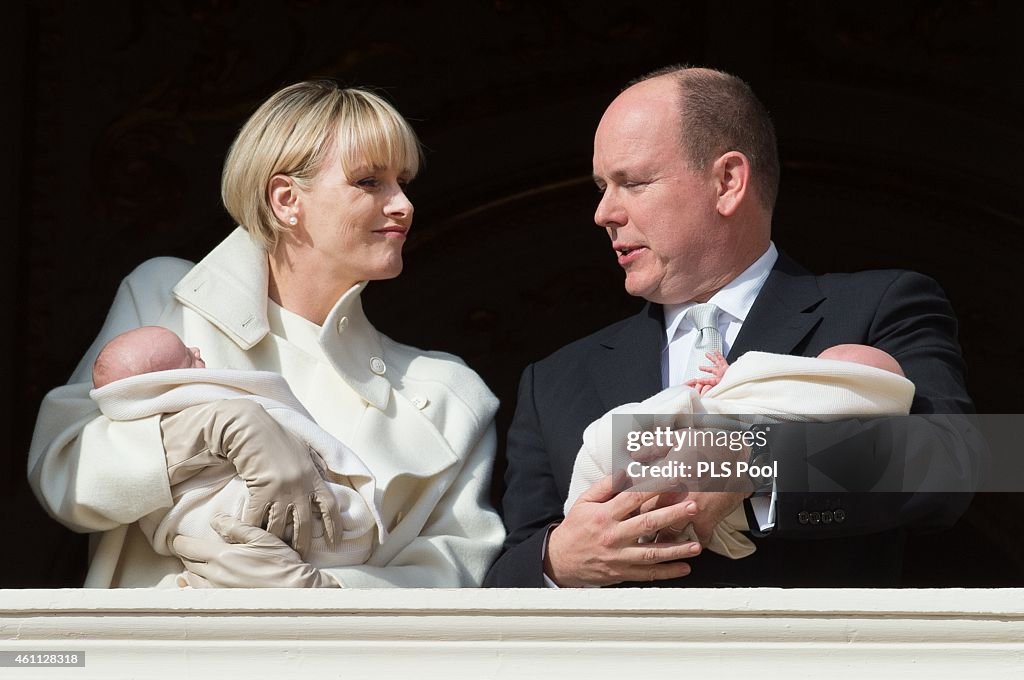 Official Presentation Of The Monaco Twins: Princess Gabriella of Monaco And Prince Jacques of Monaco At The Palace Balcony