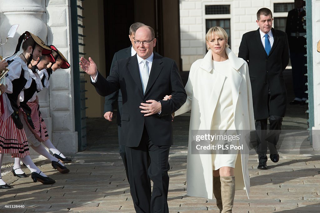 Official Presentation Of The Monaco Twins: Princess Gabriella of Monaco And Prince Jacques of Monaco At The Palace Balcony
