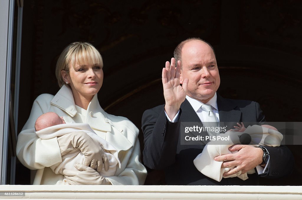Official Presentation Of The Monaco Twins: Princess Gabriella of Monaco And Prince Jacques of Monaco At The Palace Balcony