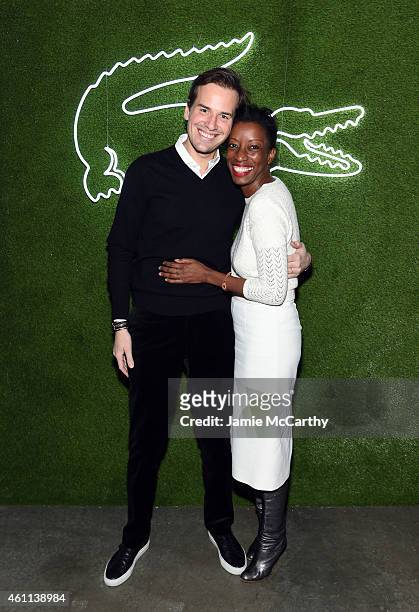 Global Licenses Director at Lacoste Olivier Bamberger and SVP Merchandising at Lacoste Livia Lee attend LACOSTE Men's Underwear & Loungewear Launch...