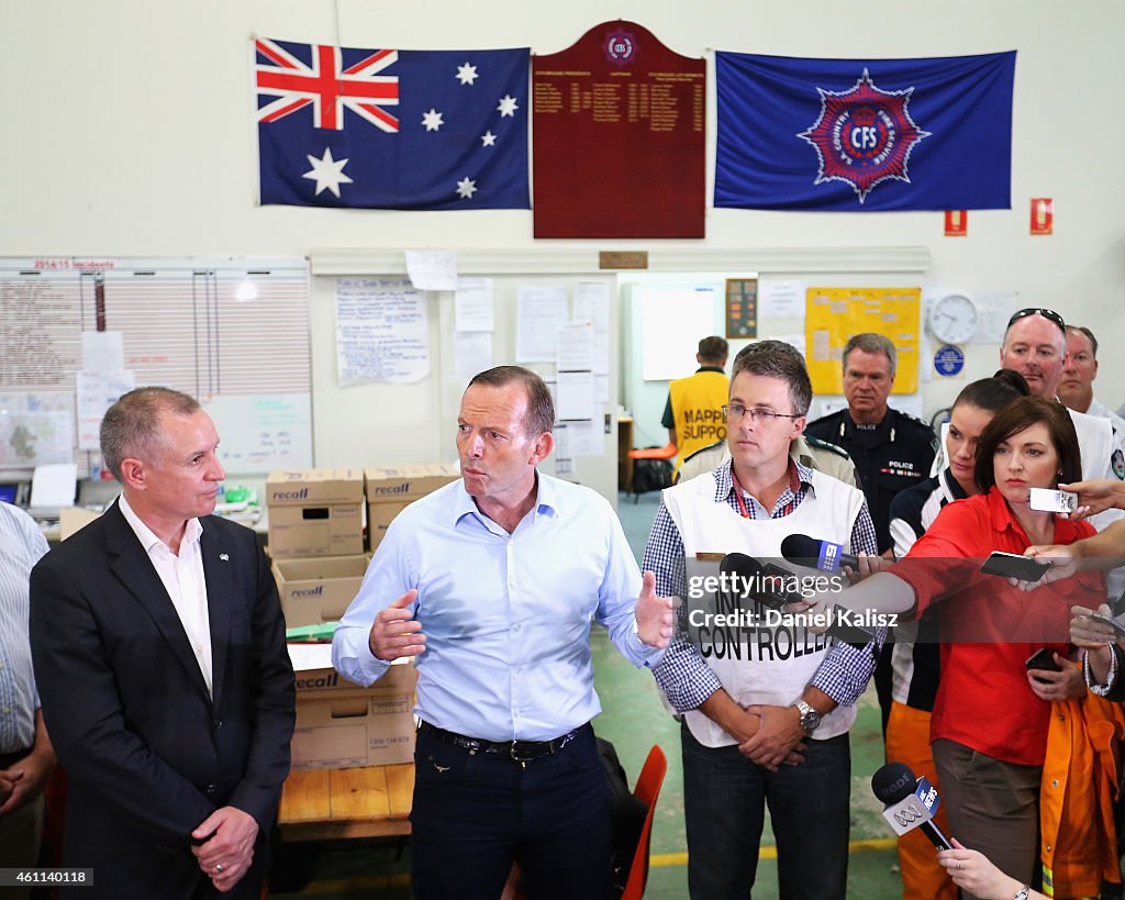 Prime Minister Abbott Visits South Australian Bushfire Zone