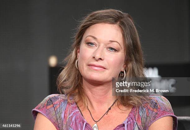 Kasha Rigby of National Geographic's 'Ultimate Survival Alaska' speaks onstage during the 2015 Winter Television Critics Association press tour at...