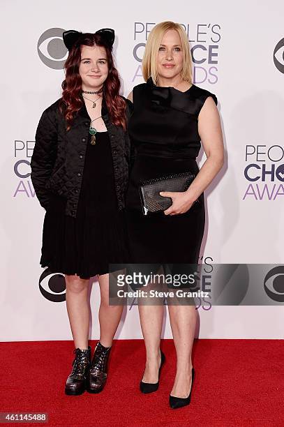Harlow Olivia Calliope Jane and actress Patricia Arquette attend The 41st Annual People's Choice Awards at Nokia Theatre LA Live on January 7, 2015...