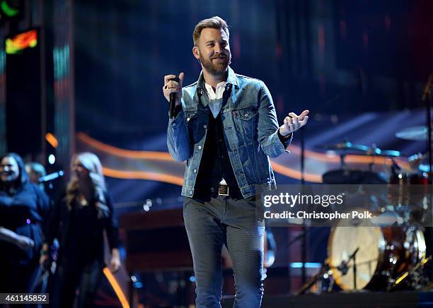 Recording artist Charles Kelley of music group Lady Antebellum performs onstage during The 41st Annual People's Choice Awards at Nokia Theatre LA...