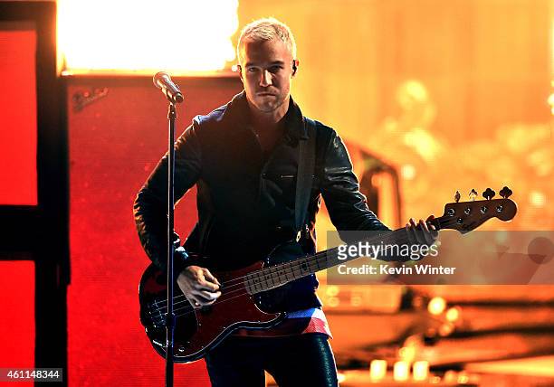 Musiician Pete Wentz of Fall Out Boy performs onstage at The 41st Annual People's Choice Awards at Nokia Theatre LA Live on January 7, 2015 in Los...