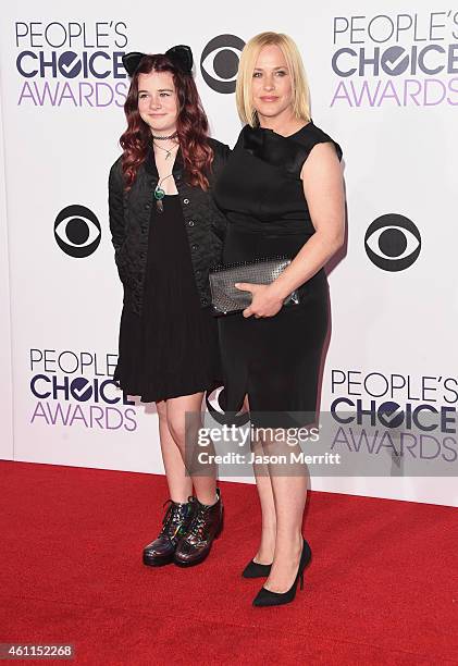 Harlow Olivia Calliope Jane and actress Patricia Arquette attend The 41st Annual People's Choice Awards at Nokia Theatre LA Live on January 7, 2015...