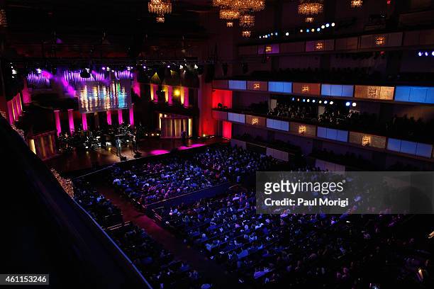 View of the stage at The Lincoln Awards: A Concert For Veterans & The Military Family presented by The Friars Foundation at John F. Kennedy Center...