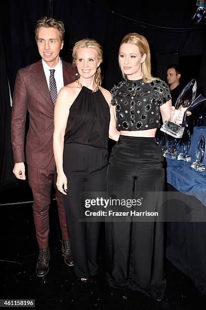 Actor Dax Shepard, actress Monica Potter and singer Iggy Azalea attend The 41st Annual People's Choice Awards at Nokia Theatre LA Live on January 7,...