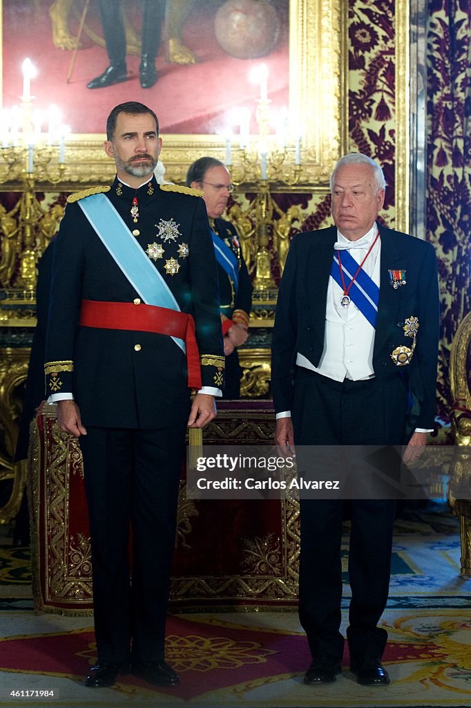 King Felipe VI of Spain Receives New Ambassadors