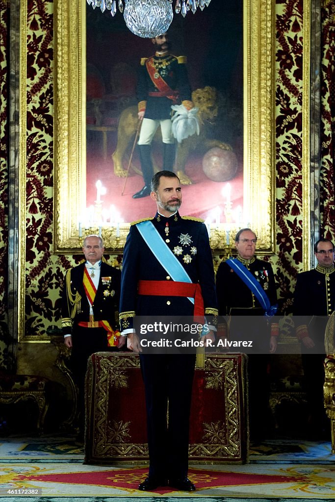 King Felipe VI of Spain Receives New Ambassadors