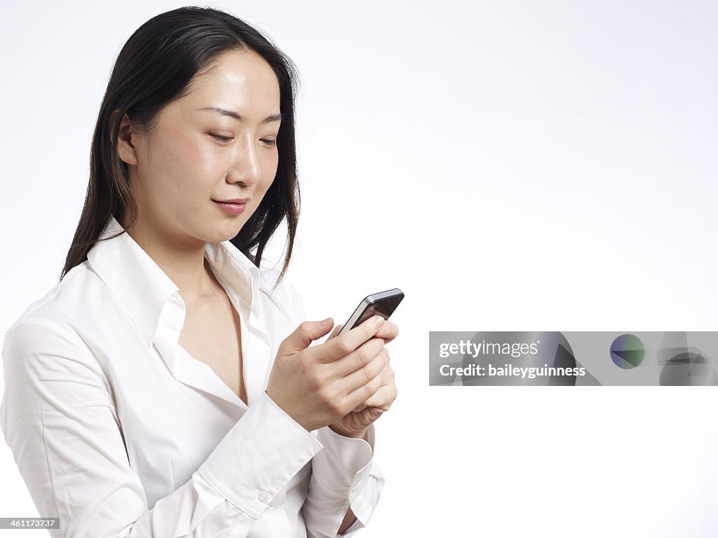 Woman using a smart phone