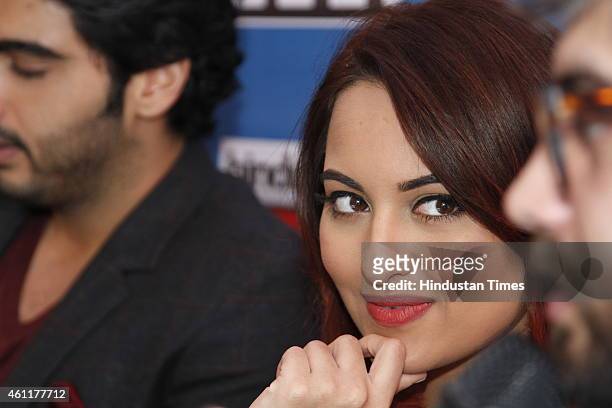 Bollywood actor Sonakshi Sinha during an exclusive interview for her upcoming movie Tevar at HT Media Office on January 05 New Delhi, India.