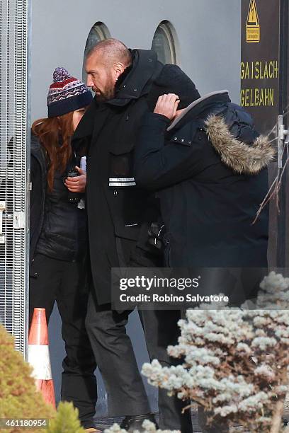 Dave Bautista is seen on location for the filming of James Bond on January 8, 2015 in Bad Aussee, Austria.