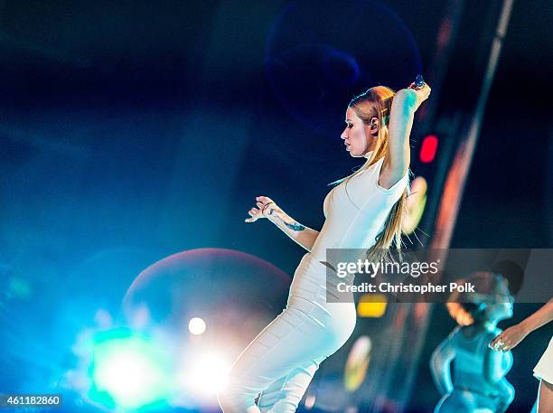 Recording artist Iggy Azalea performs onstage during The 41st Annual People's Choice Awards at Nokia Theatre LA Live on January 7, 2015 in Los...