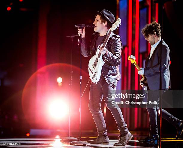 Musician Patrick Stump of Fallout Boy performs onstage during The 41st Annual People's Choice Awards at Nokia Theatre LA Live on January 7, 2015 in...