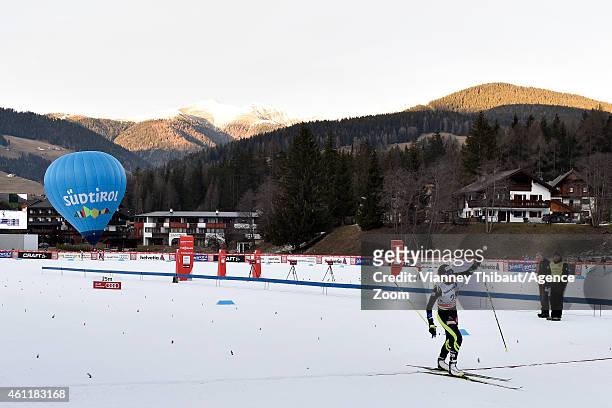 Coraline Thomas Hugue of France competes during the FIS Cross-Country World Cup Men's and Women's Pursuit on January 08, 2015 in Toblach, Italy.