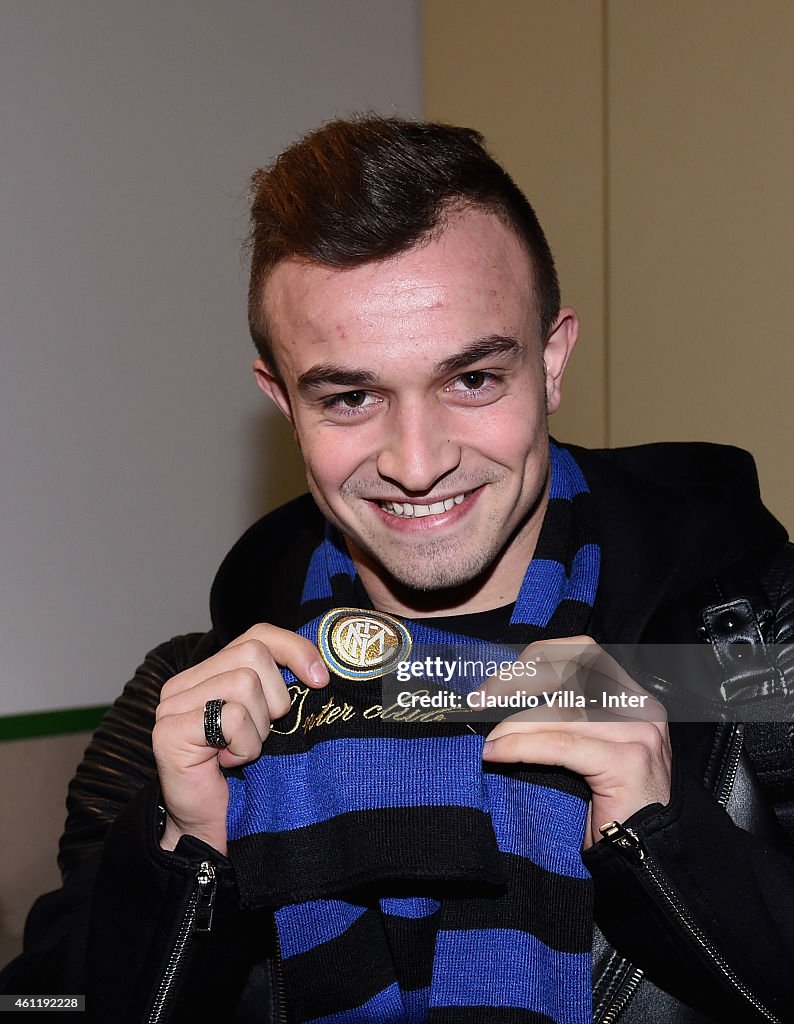 Xherdan Shaqiri Arrives at Malpensa Airport, Milan