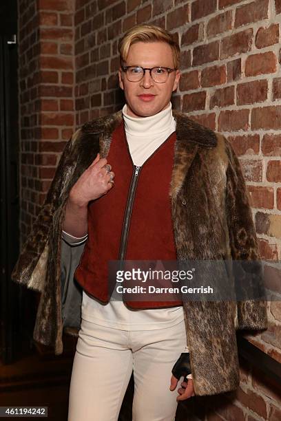 Henry Conway attends the Superdry & British Fashion Council official launch event for the London Collections: Men AW15 at Superdry on January 8, 2015...