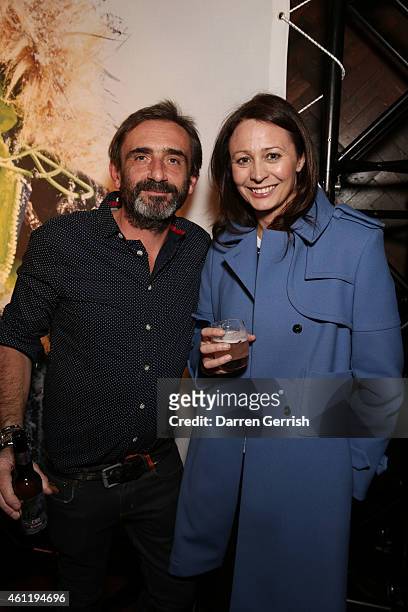 Julian Dunkerton and Caroline Rush attends the Superdry & British Fashion Council official launch event for the London Collections: Men AW15 at...