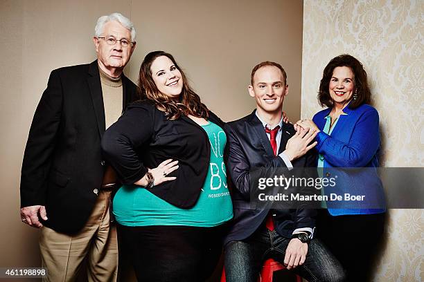 Glenn Thore, Whitney Thore, Tal Fish and Barbara Thore from 'My Big Fat Fabulous Life' pose for a portrait during the 2015 Winter TCA Tour at the...