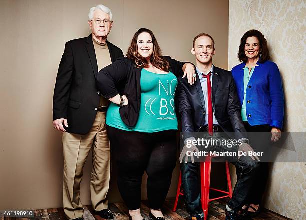 Glenn Thore, Whitney Thore, Tal Fish and Barbara Thore from 'My Big Fat Fabulous Life' pose for a portrait during the 2015 Winter TCA Tour at the...