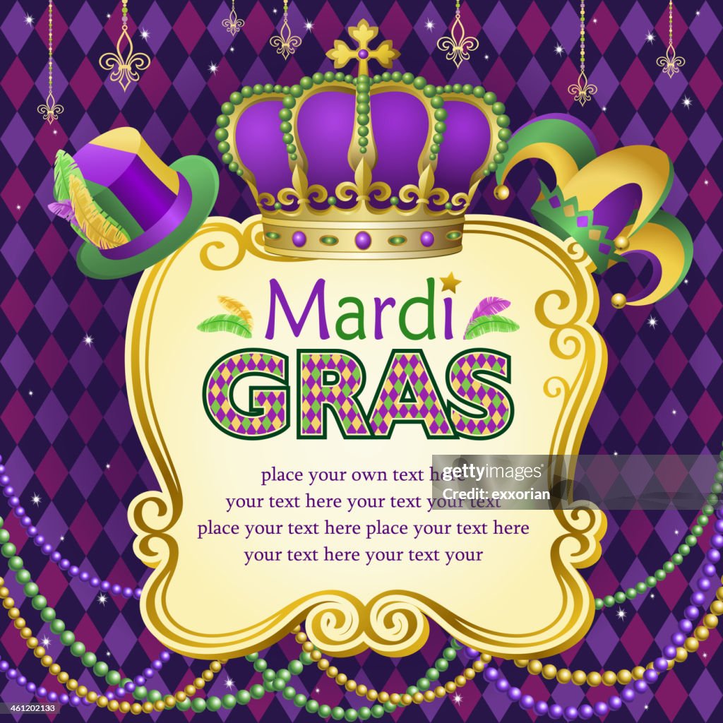 Mardi Gras Hats Frame