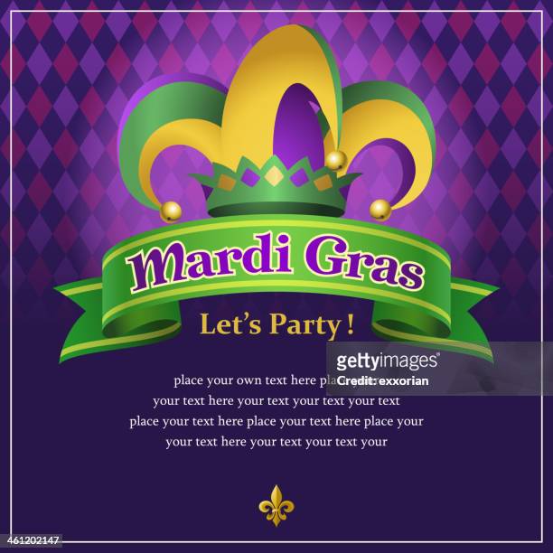 mardi gras party - wild card stock illustrations