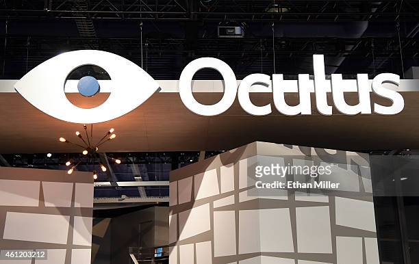 Sign at the Oculus VR booth at the 2015 International CES at the Las Vegas Convention Center on January 8, 2015 in Las Vegas, Nevada. CES, the...