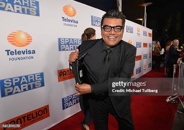 Comedian George Lopez attends the premiere of Pantelion Films' "Spare Parts" at ArcLight Cinemas on January 8, 2015 in Hollywood, California.