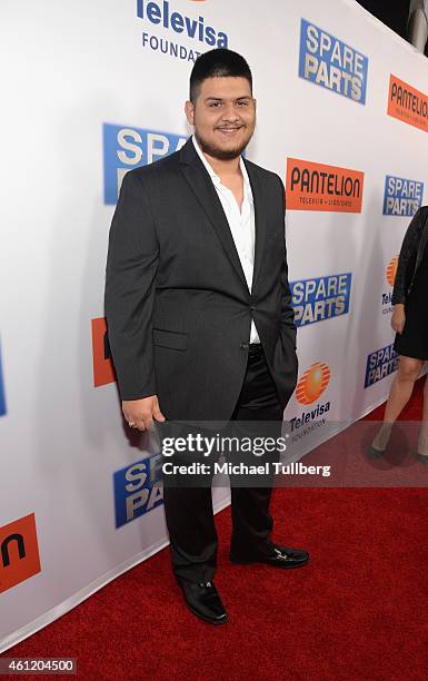 Actor Oscar Gutierrez attends the premiere of Pantelion Films' "Spare Parts" at ArcLight Cinemas on January 8, 2015 in Hollywood, California.
