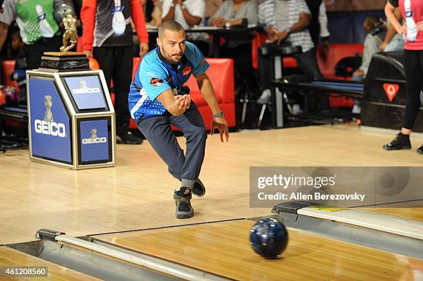 Actor Jesse Williams bowls in the 6th Annual CP3 PBA Celebrity Invitational presented by AMF hosted by L.A. Clippers all-star guard Chris Paul at AMF...