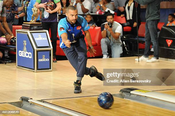 Actor Jesse Williams bowls in the 6th Annual CP3 PBA Celebrity Invitational presented by AMF hosted by L.A. Clippers all-star guard Chris Paul at AMF...