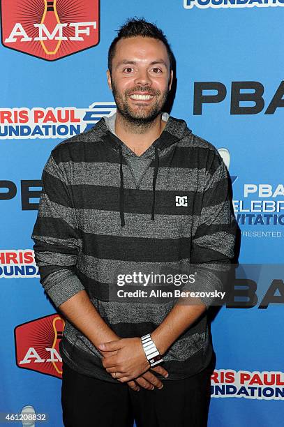 Professional bowler Jason Belmonte attends the 6th Annual CP3 PBA Celebrity Invitational presented by AMF hosted by L.A. Clippers all-star guard...