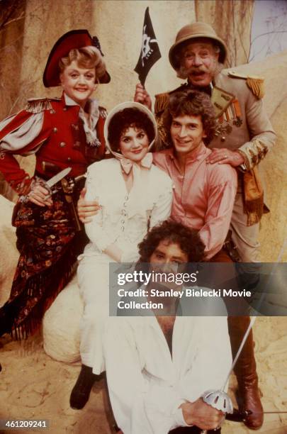 Promotional still of actors Kevin Kline, Angela Lansbury, Linda Ronstadt, Rex Smith and George Rose; as they appear in the film 'The Pirates of...