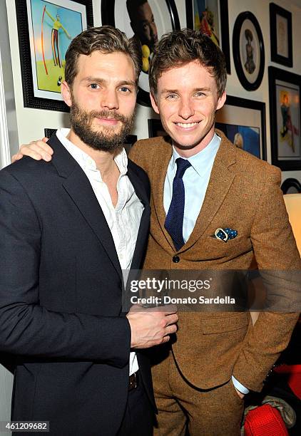 Actors Jamie Dornan and Eddie Redmayne attend the W Magazine celebration of the 'Best Performances' Portfolio and The Golden Globes with Cadillac and...