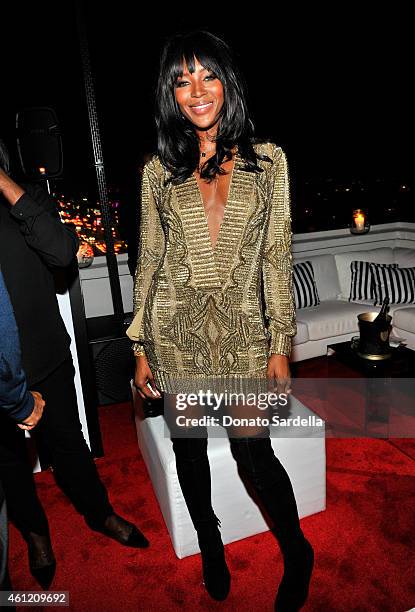 Model-actress Naomi Campbell attends the W Magazine celebration of the 'Best Performances' Portfolio and The Golden Globes with Cadillac and Dom...