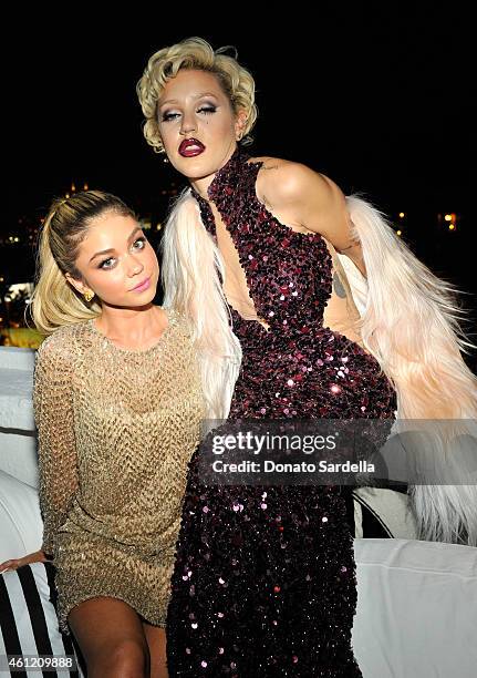 Actress Sarah Hyland and recording artist Brooke Candy attend the W Magazine celebration of the 'Best Performances' Portfolio and The Golden Globes...