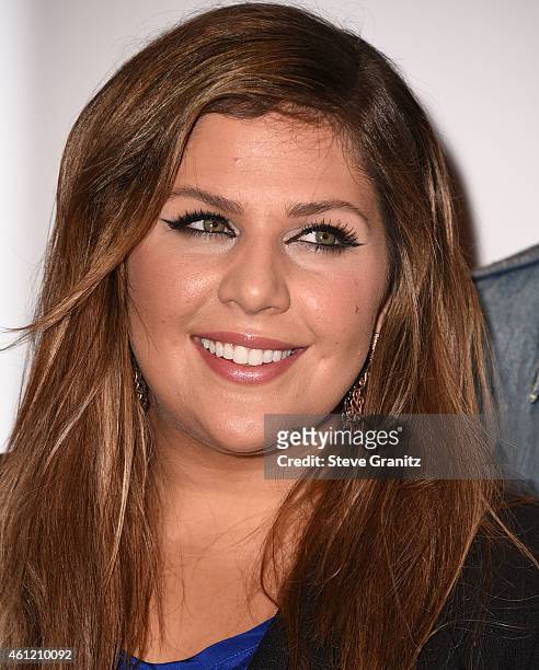 Hillary Scott poses at The 41st Annual People's Choice Awards at Nokia Theatre LA Live on January 7, 2015 in Los Angeles, California.