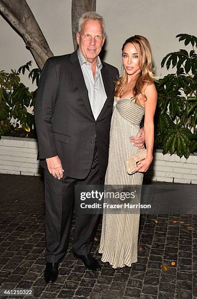 Steve Tisch and designer Katia Francesconi attend the W Magazine celebration of the 'Best Performances' Portfolio and The Golden Globes with Cadillac...