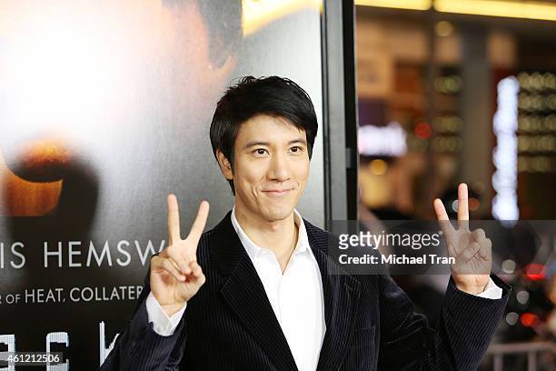 Leehom Wang arrives at the Los Angeles premiere of "Blackhat" held at TCL Chinese Theatre IMAX on January 8, 2015 in Hollywood, California.