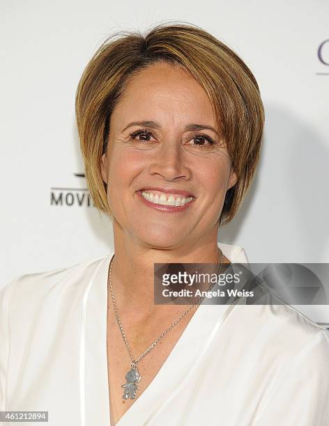 Actress Mary Carillo arrives at Hallmark Channel & Hallmark Movie Channel's 2015 Winter TCA party at Tournament House on January 8, 2015 in Pasadena,...
