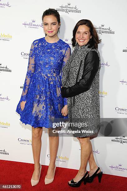 Actress Bailee Madison and her mother Patricia Riley arrive at Hallmark Channel & Hallmark Movie Channel's 2015 Winter TCA party at Tournament House...