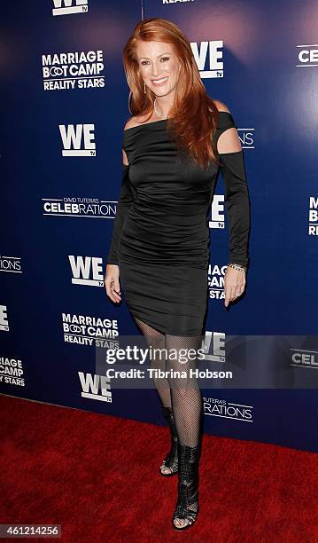 Angie Everhart attends WE TV's 'Marriage Boot Camp' reality stars & 'David Tutera's Celebrations' premiere party at 1 OAK on January 8, 2015 in West...