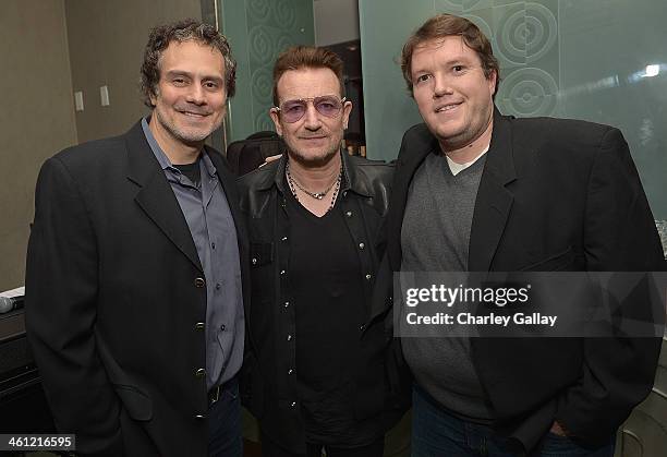 S Mike Todd, Bono and ASCAP's Jeff Jernigan attend The Weinstein Company Hosts A Private Party With U2 In Support Of Their Original Song "Ordinary...