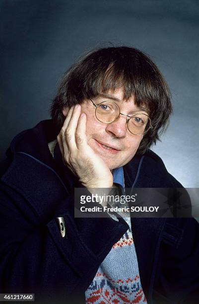 Portrait of French cartoonist Cabu on January 19, 1990 in France.