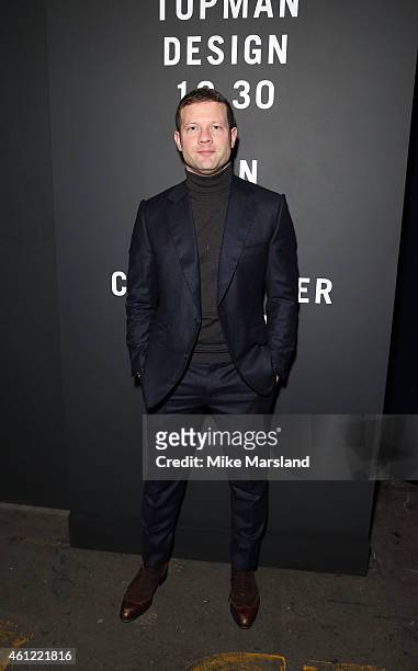 Dermot O'Leary attends the TOPMAN show at the London Collections: Men AW15 at on January 9, 2015 in London, England.