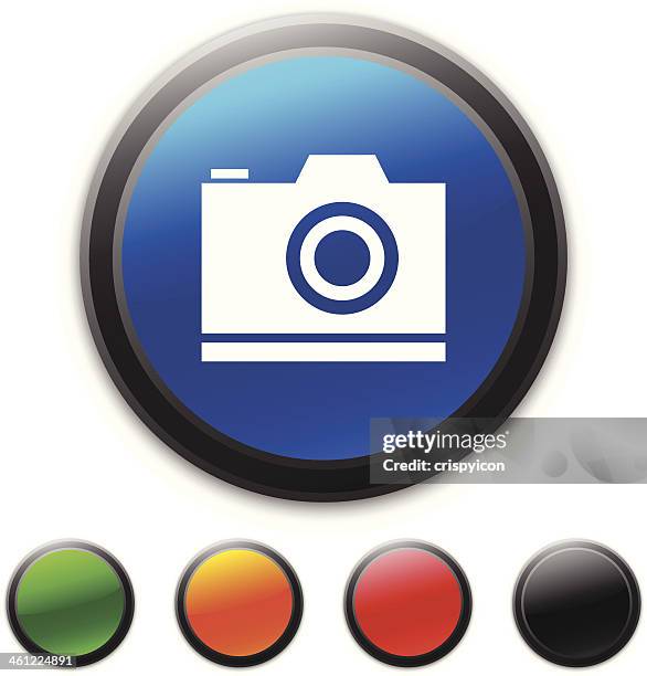 camera icon - dslr camera stock illustrations
