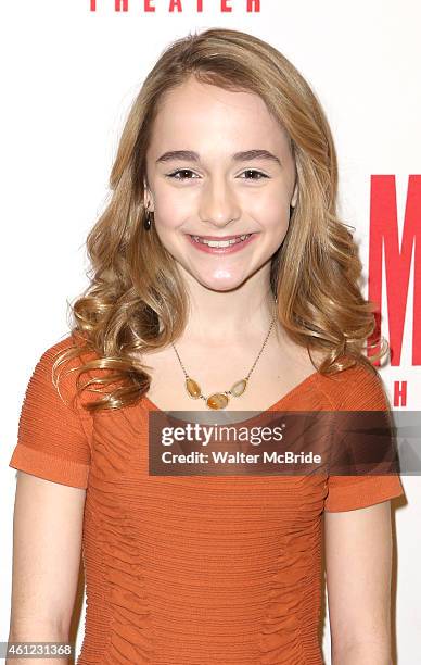 Sophia Anne Caruso attends the Meet-N-Greet for the MCC Theater production of 'The Nether' at the MTC Rehearsal Studios on January 9, 2015 in New...