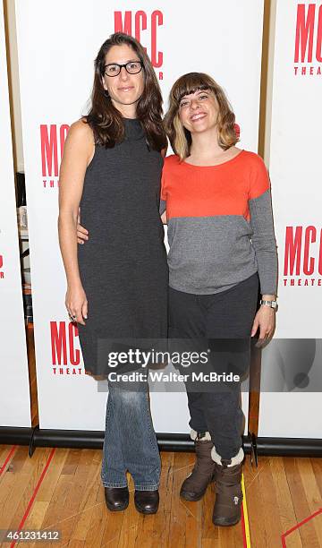 Director Anne Kaufman and playwright Jennifer Haley attend the Meet-N-Greet for the MCC Theater production of 'The Nether' at the MTC Rehearsal...