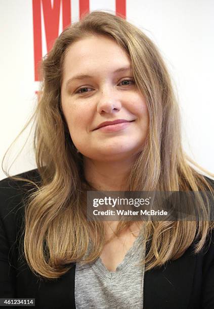 Merritt Wever attends the Meet-N-Greet for the MCC Theater production of 'The Nether' at the MTC Rehearsal Studios on January 9, 2015 in New York...